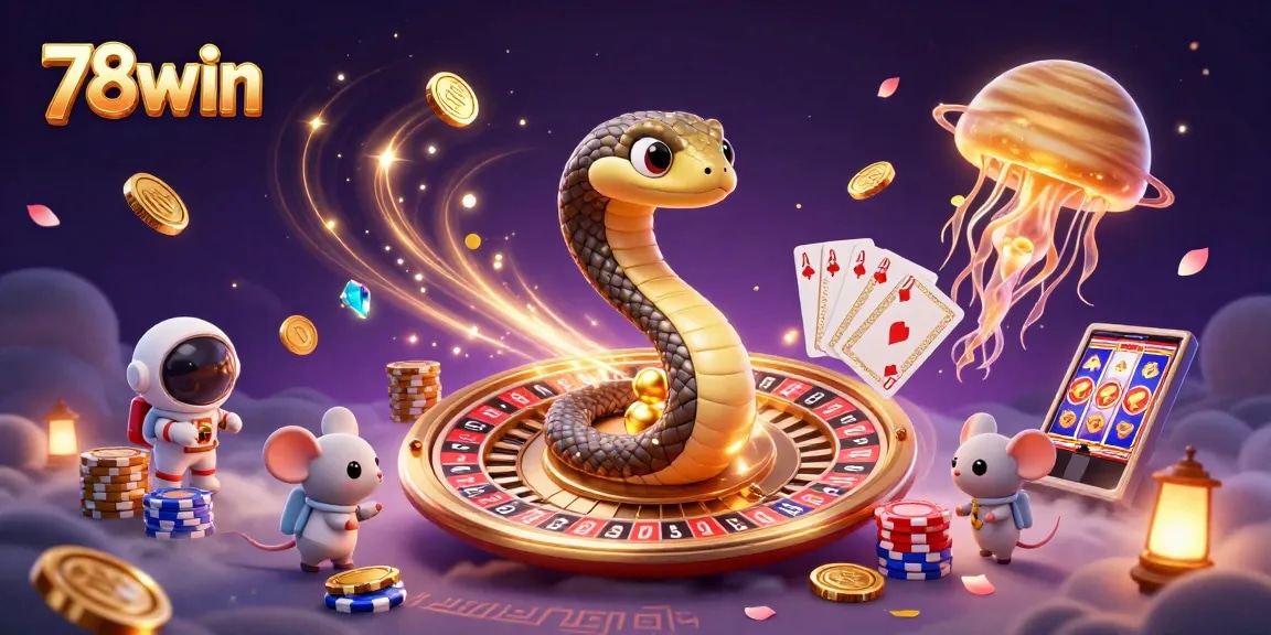 Experience thrilling bets at 78win’s cosmic casino with dynamic 3D characters and vibrant game elements.