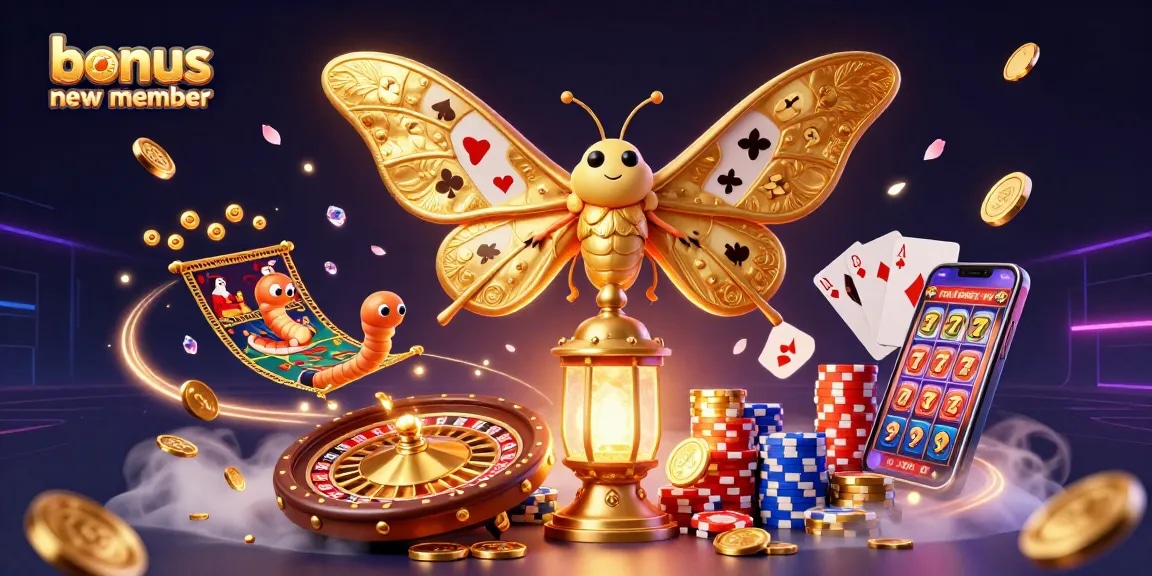 Experience the thrill of gaming with the bonus new member in this vibrant casino scene.