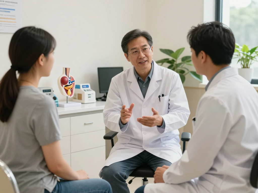 Urologist in UAE consulting with a patient in a modern clinic setting