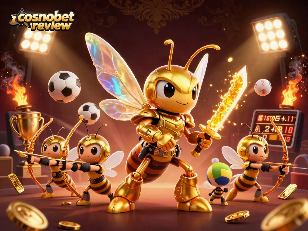 Explore the Cosmobet review featuring engaging casino elements and a dynamic gaming scene.