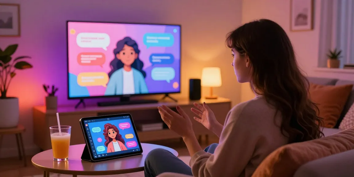 Interactive NSFW AI chat scene showcasing playful user experience with AI chat interaction and vibrant virtual ambiance.