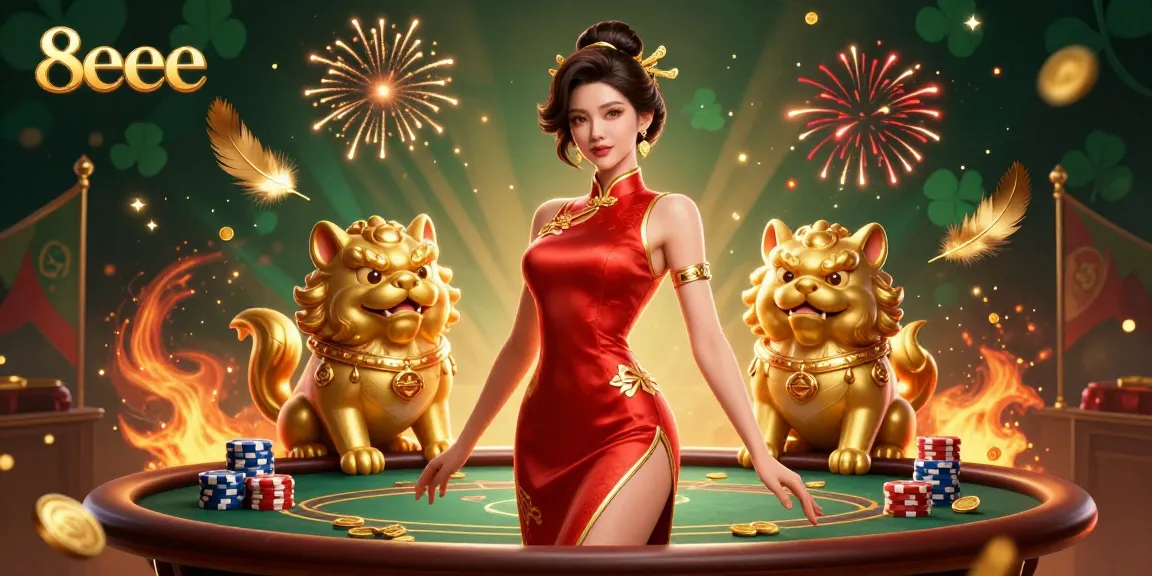Experience exciting gameplay at 8eee with glamorous characters and vibrant casino elements