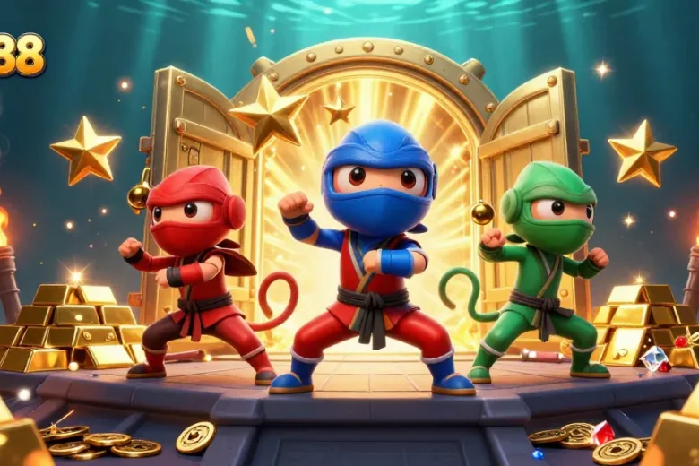 Experience thrilling casino adventures with hm88 as ninja chameleons showcase martial arts amidst treasure